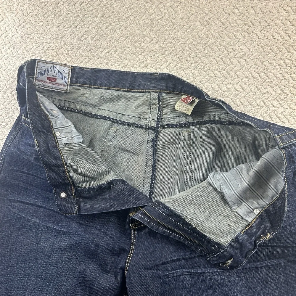 John B Stetson Jeans Men's 44x40 Big Tall 1312 Modern Straight Leg 100% Cotton - Picture 6 of 16